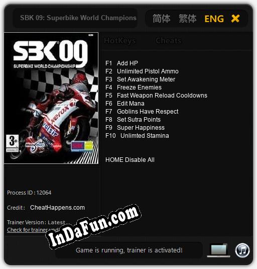 SBK 09: Superbike World Championship: Trainer +10 [v1.6]