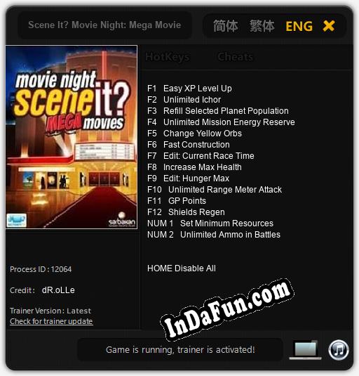 Scene It? Movie Night: Mega Movies: Trainer +14 [v1.9]