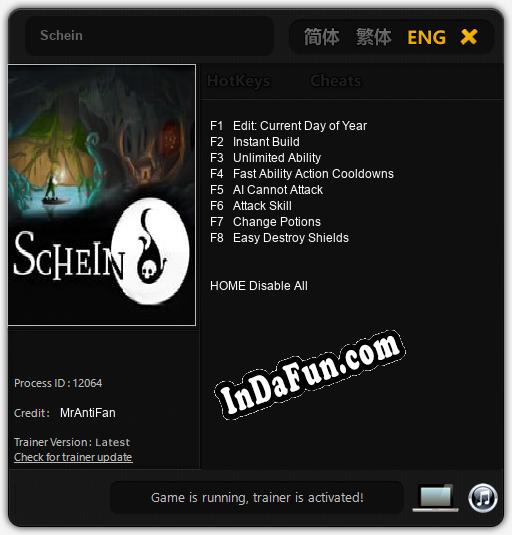 Schein: TRAINER AND CHEATS (V1.0.73)