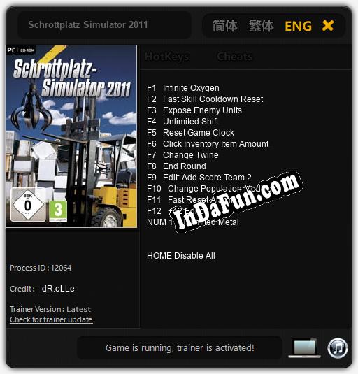 Trainer for Schrottplatz Simulator 2011 [v1.0.1]