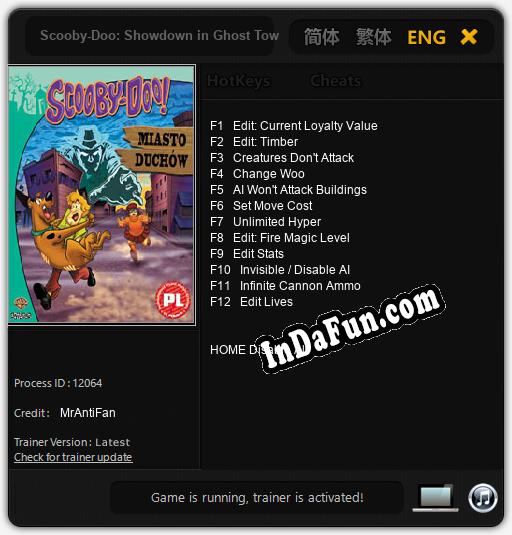 Trainer for Scooby-Doo: Showdown in Ghost Town [v1.0.2] » Free Download