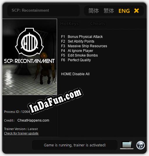 SCP: Recontainment: Trainer +6 [v1.5]