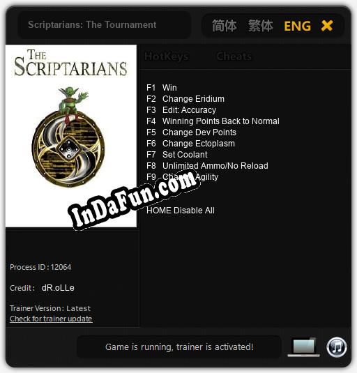 Scriptarians: The Tournament: TRAINER AND CHEATS (V1.0.37)