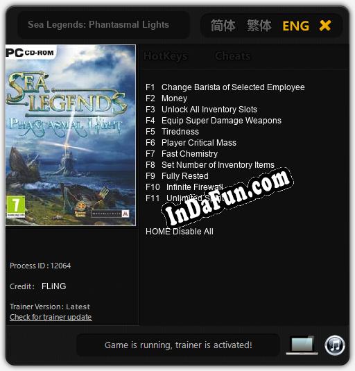 Sea Legends: Phantasmal Lights: TRAINER AND CHEATS (V1.0.36)