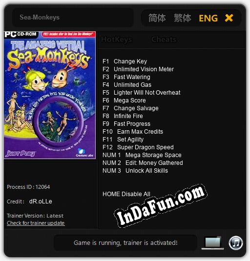 Trainer for Sea-Monkeys [v1.0.8]