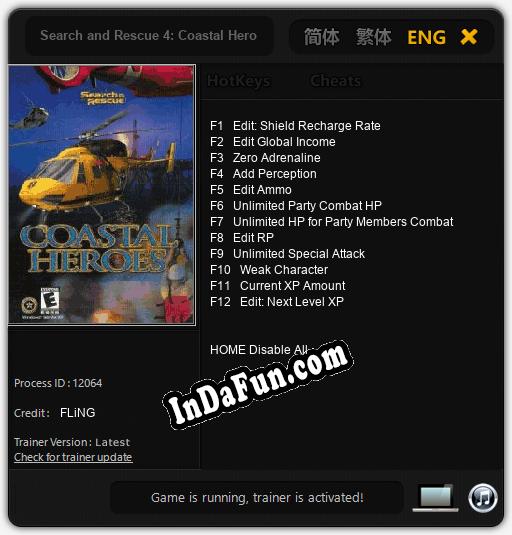 Trainer for Search and Rescue 4: Coastal Heroes [v1.0.2]