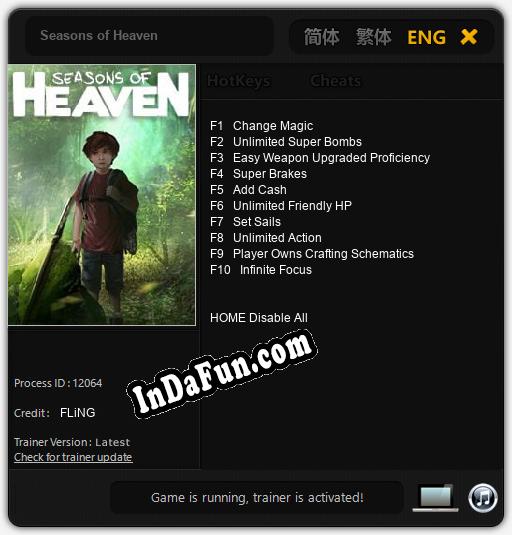 Seasons of Heaven: Cheats, Trainer +10 [FLiNG]