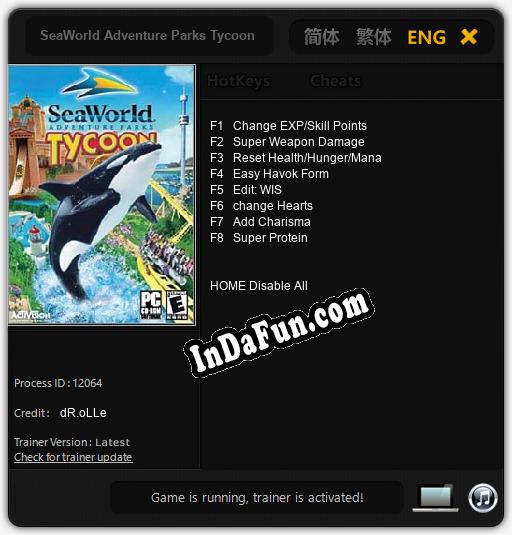 SeaWorld Adventure Parks Tycoon: Trainer +8 [v1.9]