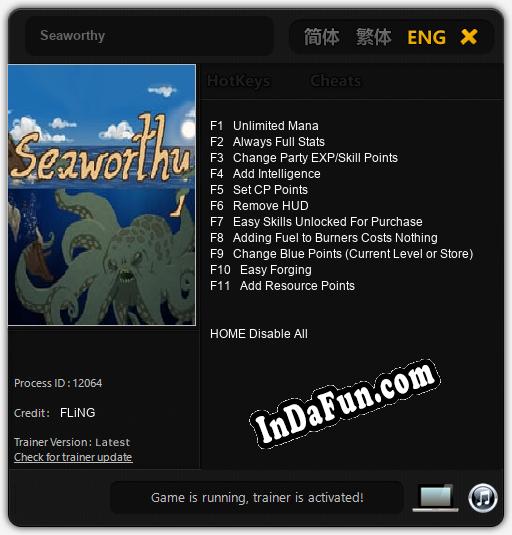 Seaworthy: Trainer +11 [v1.5]