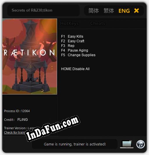 Secrets of R&230;tikon: TRAINER AND CHEATS (V1.0.98)