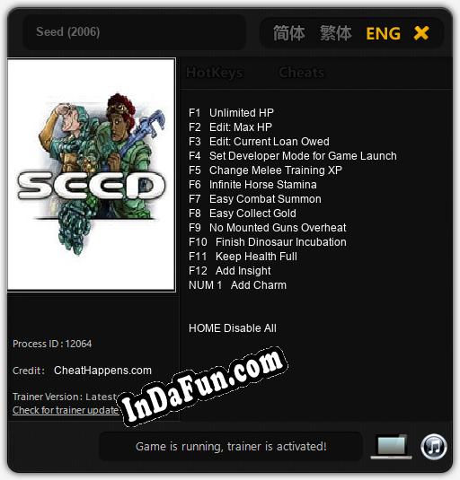 Seed (2006): Cheats, Trainer +13 [CheatHappens.com]