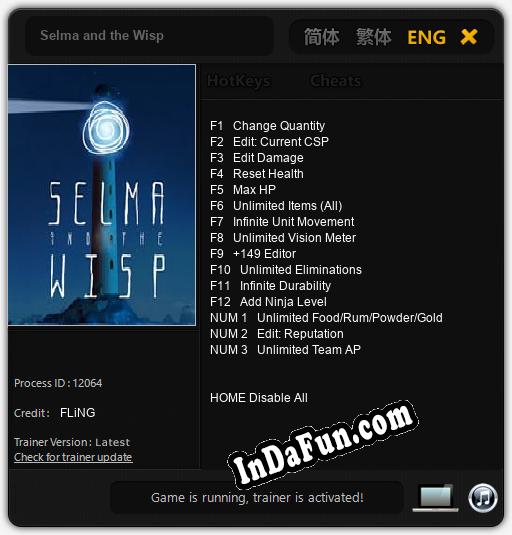 Selma and the Wisp: Trainer +15 [v1.2]