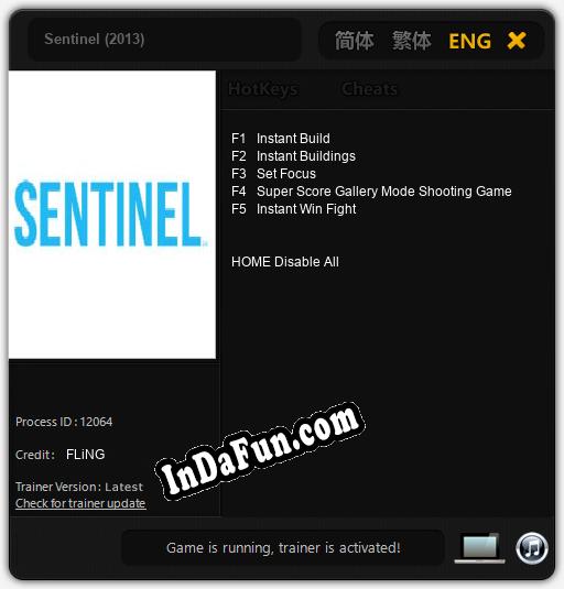 Sentinel (2013): Cheats, Trainer +5 [FLiNG]