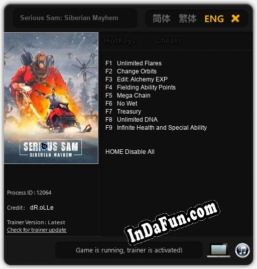 Trainer for Serious Sam: Siberian Mayhem [v1.0.7]