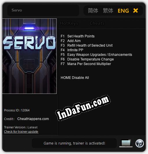 Servo: Trainer +7 [v1.3]