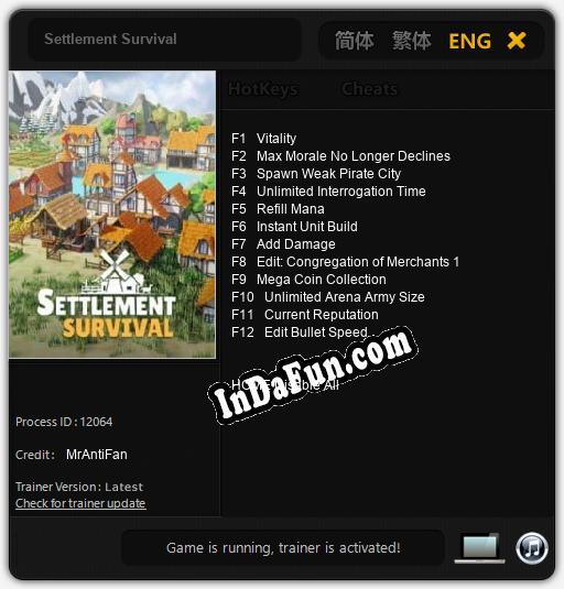 Settlement Survival: TRAINER AND CHEATS (V1.0.84)