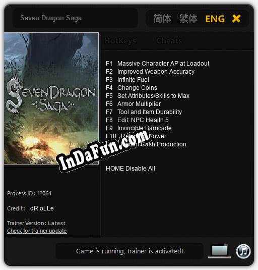 Seven Dragon Saga: Trainer +11 [v1.2]