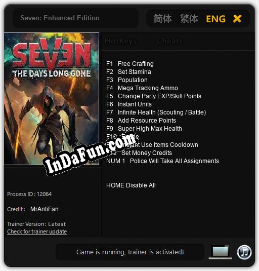 Seven: Enhanced Edition: Cheats, Trainer +13 [MrAntiFan]