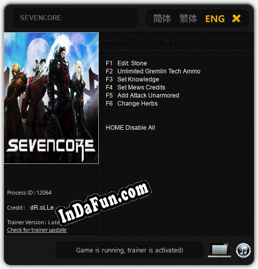 SEVENCORE: Cheats, Trainer +6 [dR.oLLe]