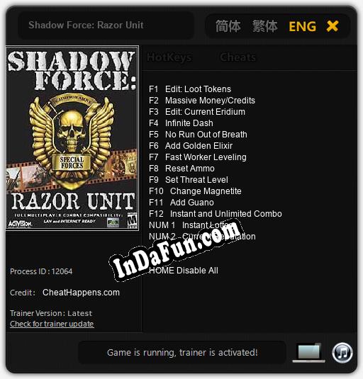 Shadow Force: Razor Unit: Trainer +14 [v1.4]