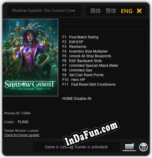 Shadow Gambit: The Cursed Crew: TRAINER AND CHEATS (V1.0.56)