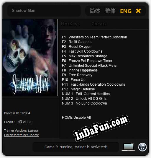 Shadow Man: TRAINER AND CHEATS (V1.0.19)