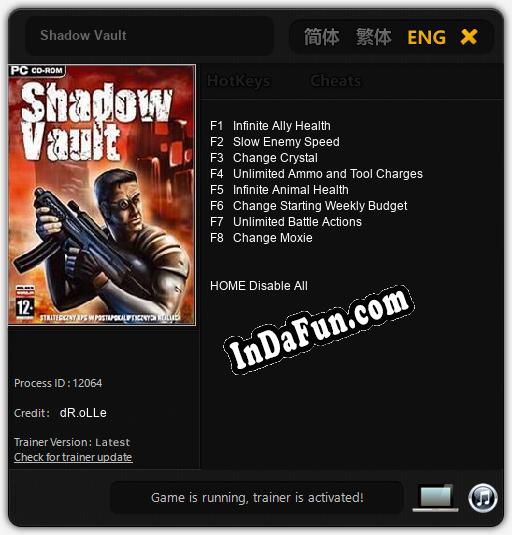 Shadow Vault: Cheats, Trainer +8 [dR.oLLe]