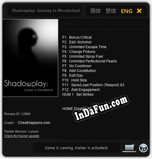 Shadowplay: Journey to Wonderland: Trainer +13 [v1.5]