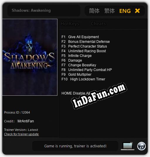 Shadows: Awakening: Cheats, Trainer +10 [MrAntiFan]