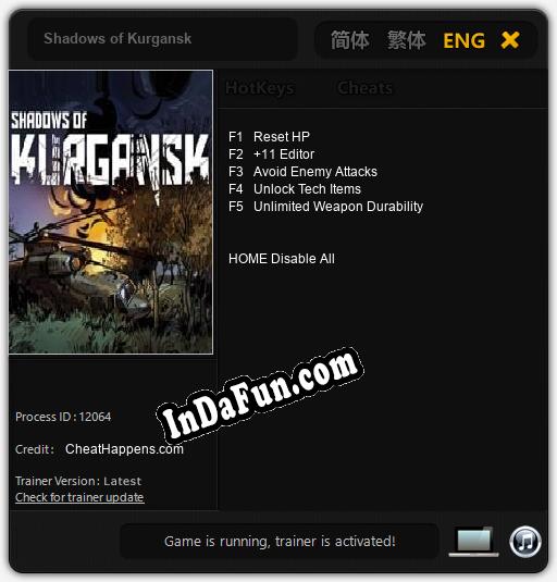 Trainer for Shadows of Kurgansk [v1.0.4]