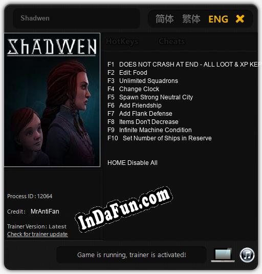 Shadwen: Cheats, Trainer +10 [MrAntiFan]