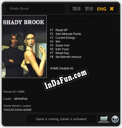 Shady Brook: Cheats, Trainer +8 [MrAntiFan]