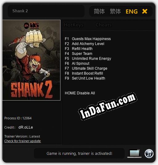 Trainer for Shank 2 [v1.0.4]