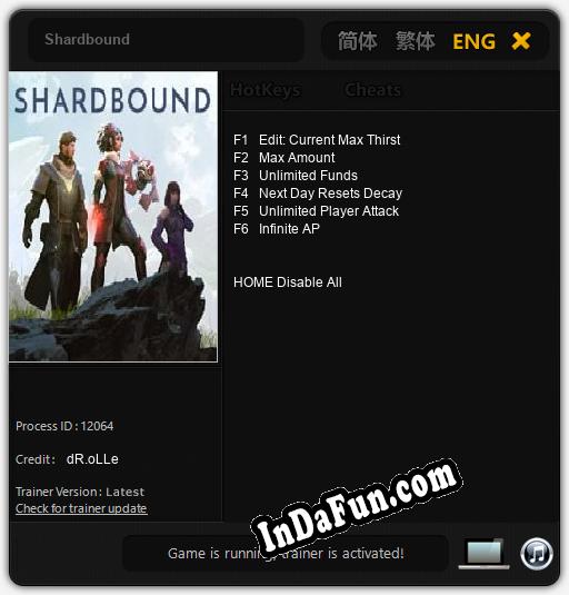 Shardbound: Cheats, Trainer +6 [dR.oLLe]