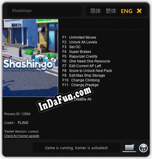 Trainer for Shashingo [v1.0.9]