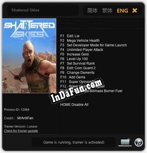 Shattered Skies: Cheats, Trainer +13 [MrAntiFan]