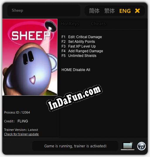 Sheep: TRAINER AND CHEATS (V1.0.23)