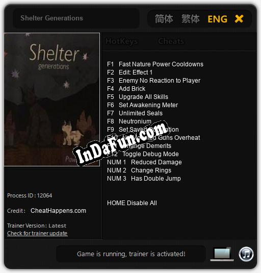 Shelter Generations: Trainer +15 [v1.7]