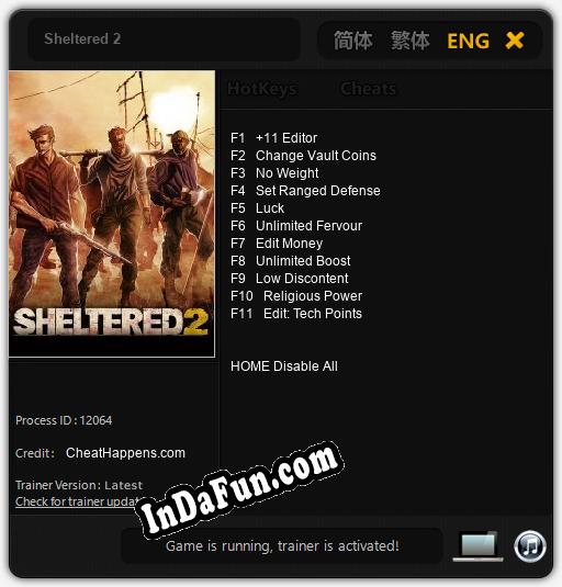 Sheltered 2: TRAINER AND CHEATS (V1.0.80)