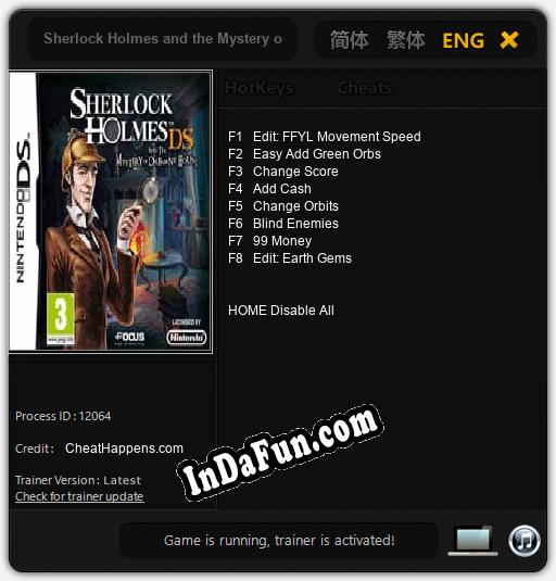 Sherlock Holmes and the Mystery of Osborne House: TRAINER AND CHEATS (V1.0.98)