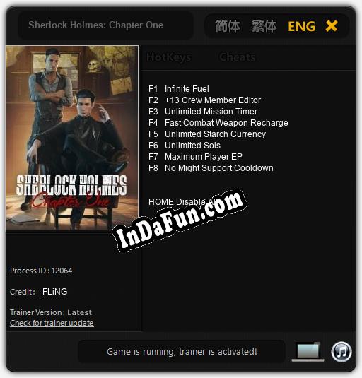 Sherlock Holmes: Chapter One: Cheats, Trainer +8 [FLiNG]