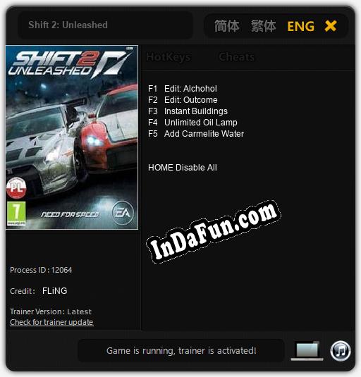 Shift 2: Unleashed: TRAINER AND CHEATS (V1.0.20)