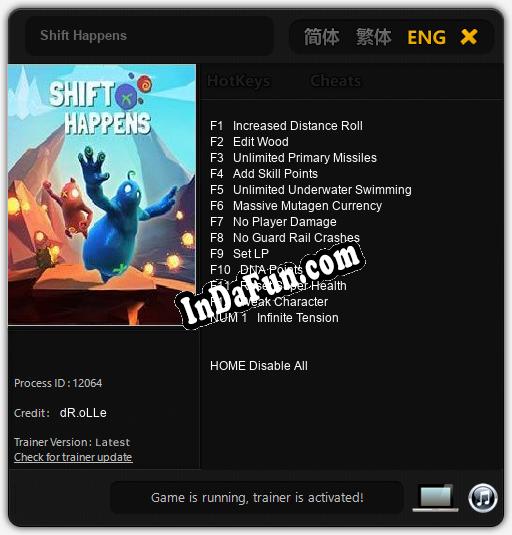 Shift Happens: TRAINER AND CHEATS (V1.0.4)