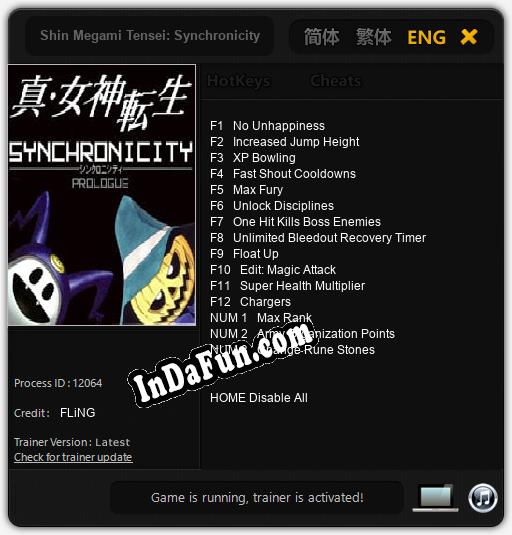 Trainer for Shin Megami Tensei: Synchronicity Prologue [v1.0.3]