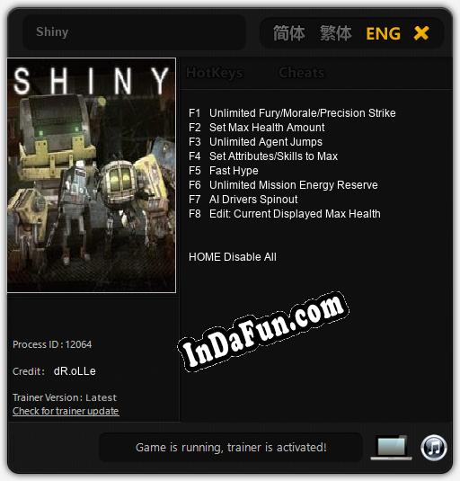 Shiny: Cheats, Trainer +8 [dR.oLLe]