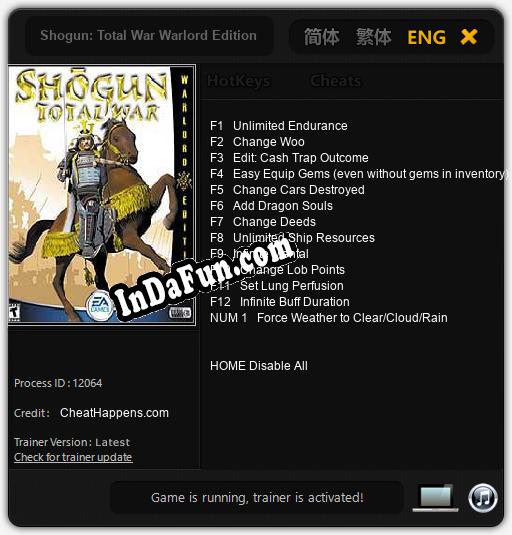 Shogun: Total War Warlord Edition: Cheats, Trainer +13 [CheatHappens.com]