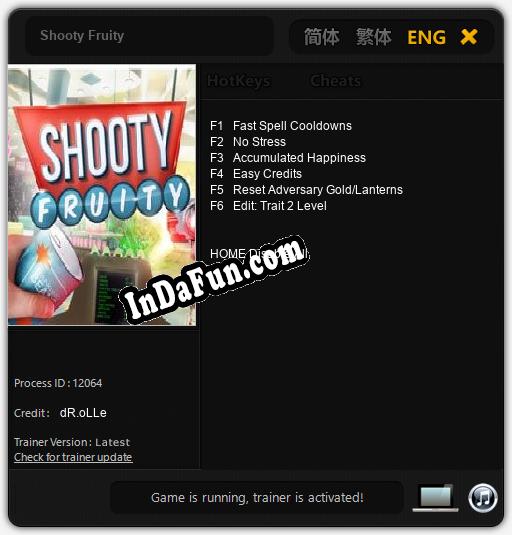 Trainer for Shooty Fruity [v1.0.2]