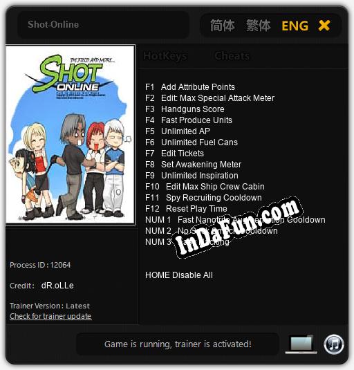 Shot-Online: TRAINER AND CHEATS (V1.0.74)