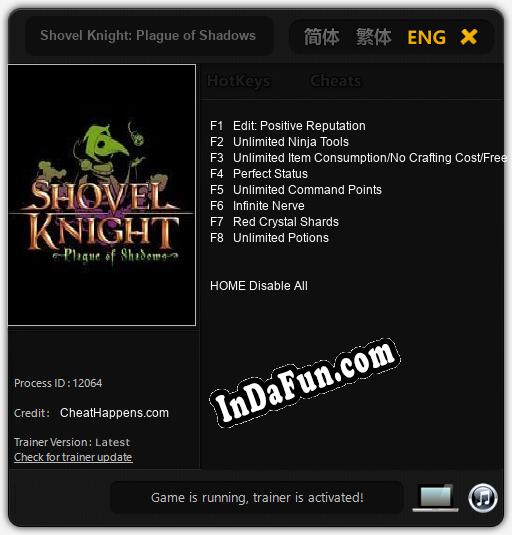 Shovel Knight: Plague of Shadows: Cheats, Trainer +8 [CheatHappens.com]