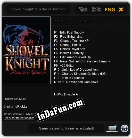 Shovel Knight: Specter of Torment: Trainer +13 [v1.6]